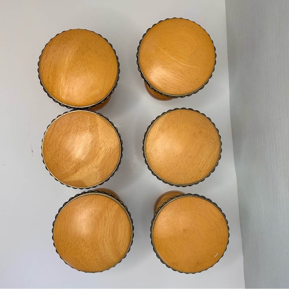 Vintage Wooden Round Curtain Tie Backs Farmhouse MCM Cabin Lodge Rustic - Picture 4 of 10